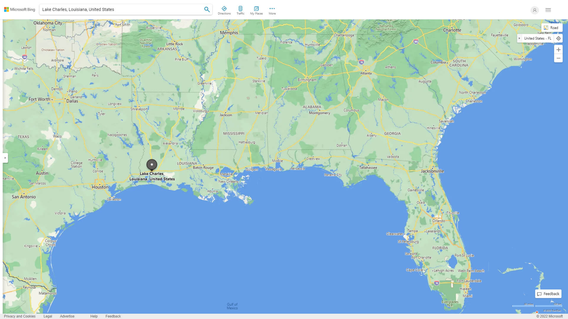 Lake Charles Map Louisiana